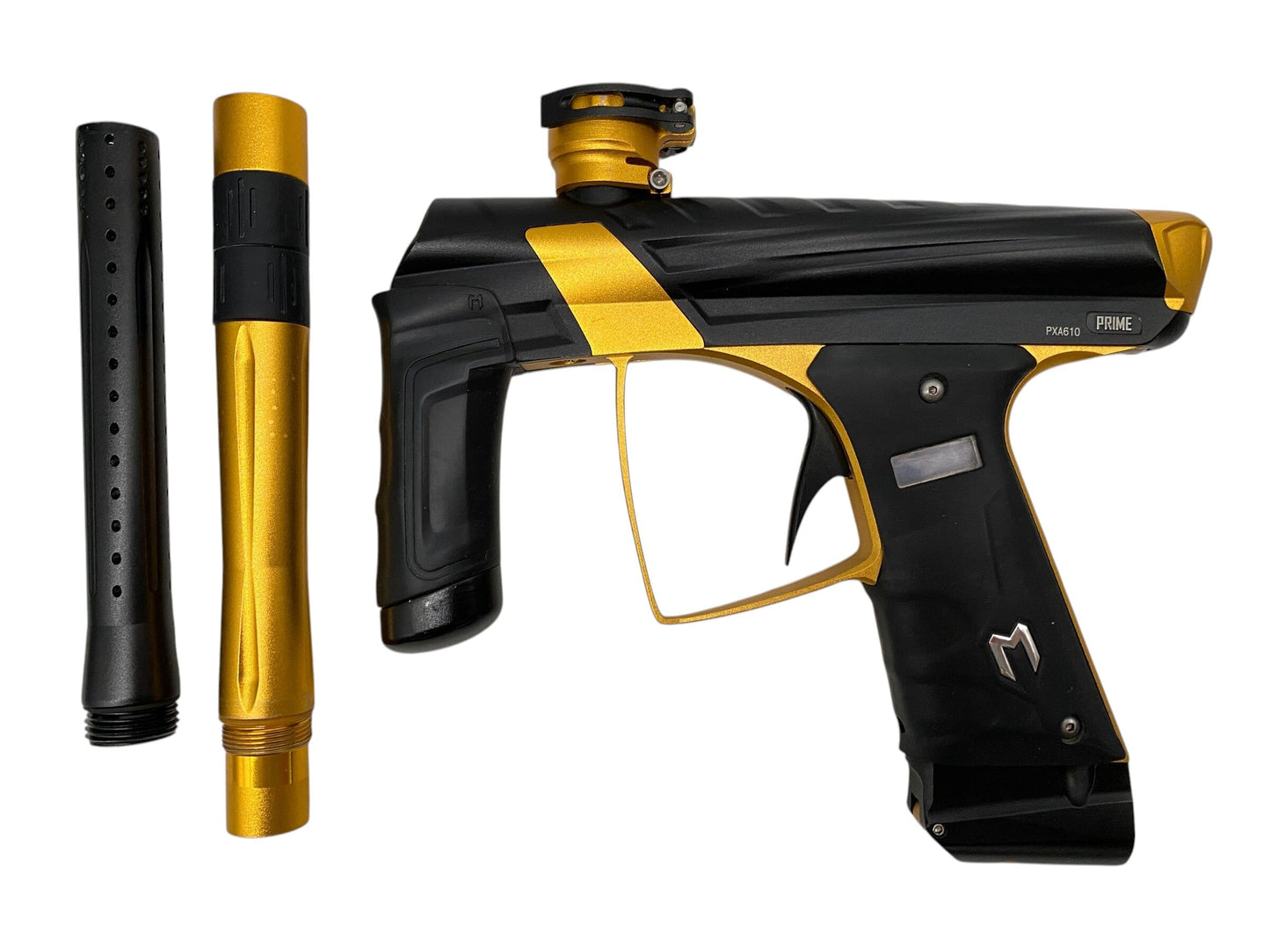 Used MacDev Prime XTS Black/Gold Paintball Gun Paintball Gun from CPXBrosPaintball Buy/Sell/Trade Paintball Markers, New Paintball Guns, Paintball Hoppers, Paintball Masks, and Hormesis Headbands