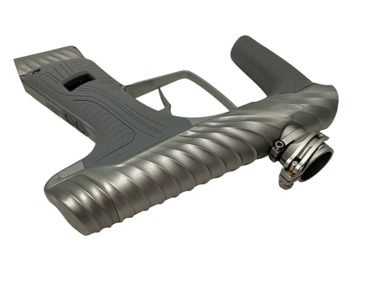 Used MacDev TWISTER Cyclone Dust Silver Paintball Gun Paintball Gun from CPXBrosPaintball Buy/Sell/Trade Paintball Markers, New Paintball Guns, Paintball Hoppers, Paintball Masks, and Hormesis Headbands