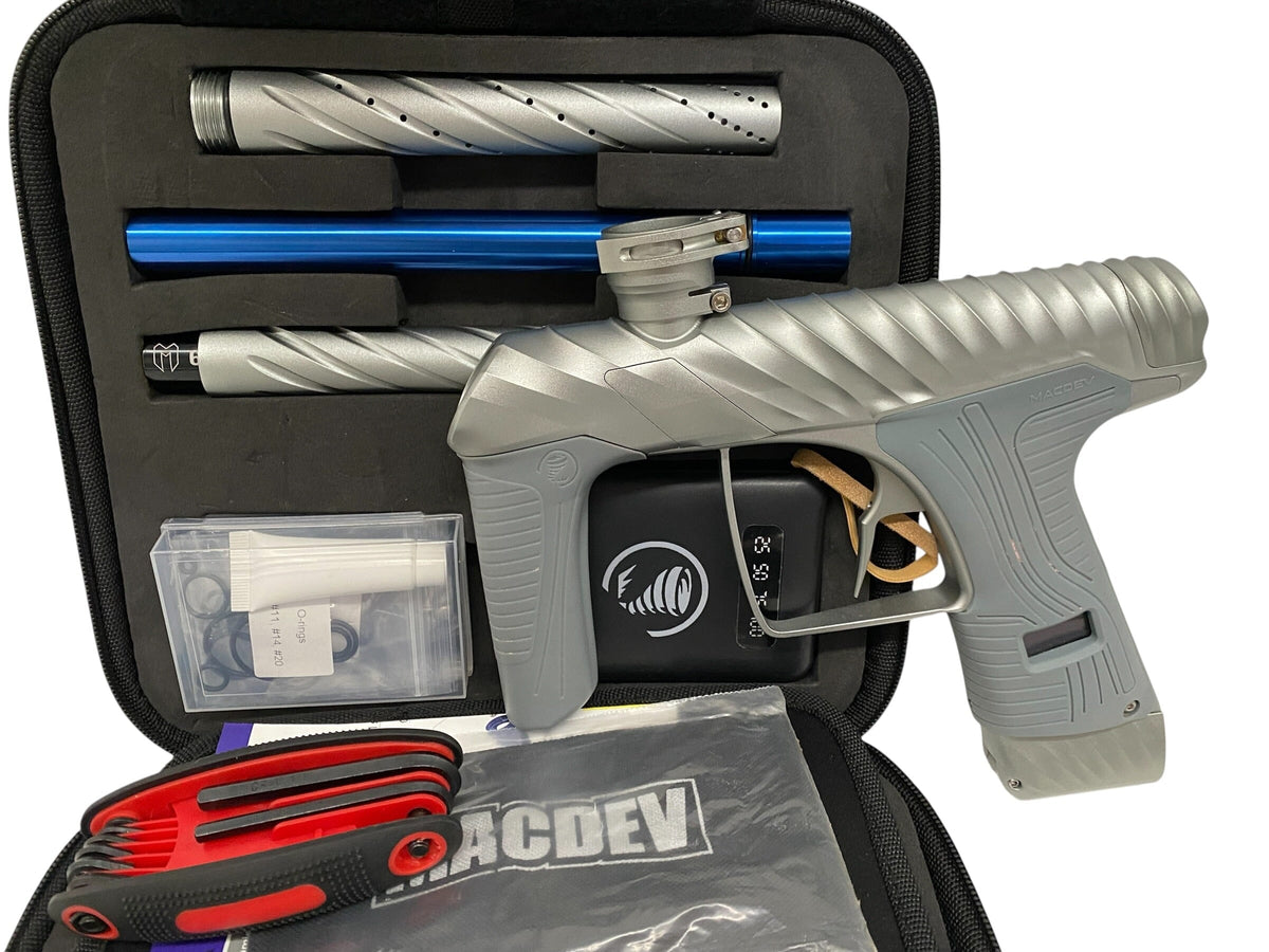 Used MacDev TWISTER Cyclone Dust Silver Paintball Gun Paintball Gun from CPXBrosPaintball Buy/Sell/Trade Paintball Markers, New Paintball Guns, Paintball Hoppers, Paintball Masks, and Hormesis Headbands