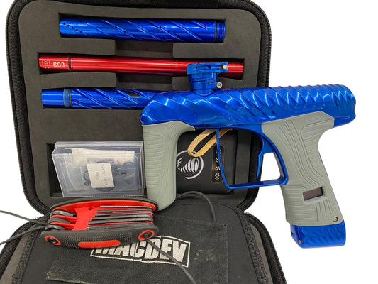 Used MacDev TWISTER Cyclone Gloss Blue Paintball Gun Paintball Gun from CPXBrosPaintball Buy/Sell/Trade Paintball Markers, New Paintball Guns, Paintball Hoppers, Paintball Masks, and Hormesis Headbands