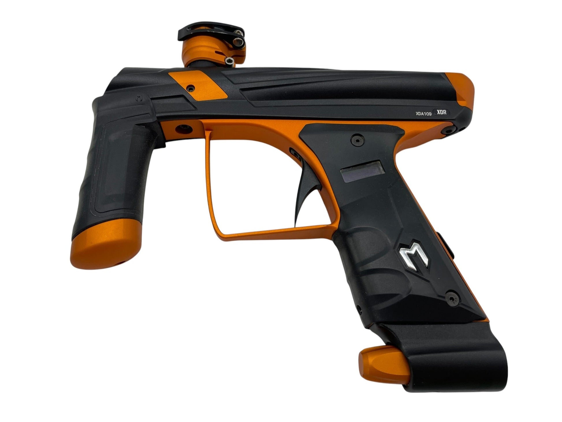 Used MACDEV XDR Black/Orange W/ Mech Frame Paintball Gun Paintball Gun from CPXBrosPaintball Buy/Sell/Trade Paintball Markers, New Paintball Guns, Paintball Hoppers, Paintball Masks, and Hormesis Headbands