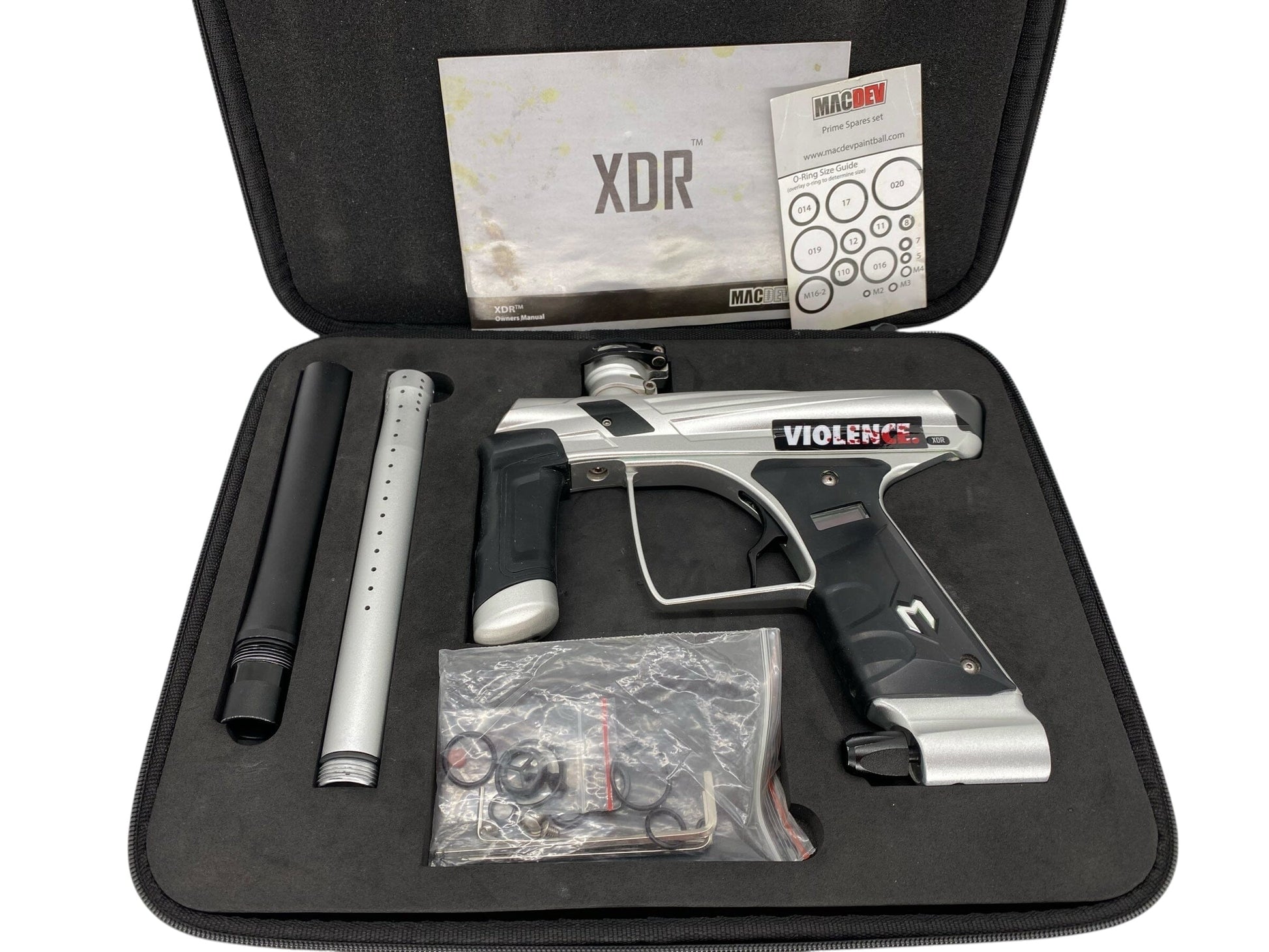 Used MacDev XDR Paintball Gun Silver/Black Paintball Gun from CPXBrosPaintball Buy/Sell/Trade Paintball Markers, New Paintball Guns, Paintball Hoppers, Paintball Masks, and Hormesis Headbands