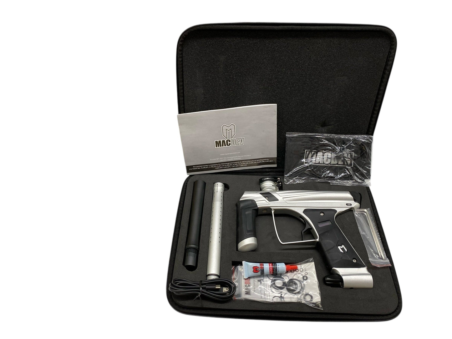 Used MacDev XDR Paintball Gun Silver/Black Paintball Gun from CPXBrosPaintball Buy/Sell/Trade Paintball Markers, New Paintball Guns, Paintball Hoppers, Paintball Masks, and Hormesis Headbands