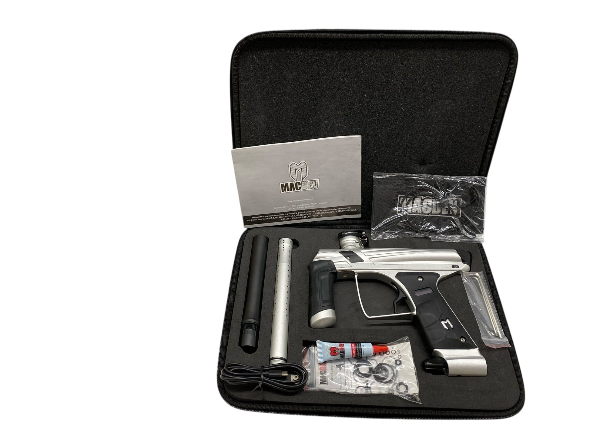 Used MacDev XDR Paintball Gun Silver/Black Paintball Gun from CPXBrosPaintball Buy/Sell/Trade Paintball Markers, New Paintball Guns, Paintball Hoppers, Paintball Masks, and Hormesis Headbands