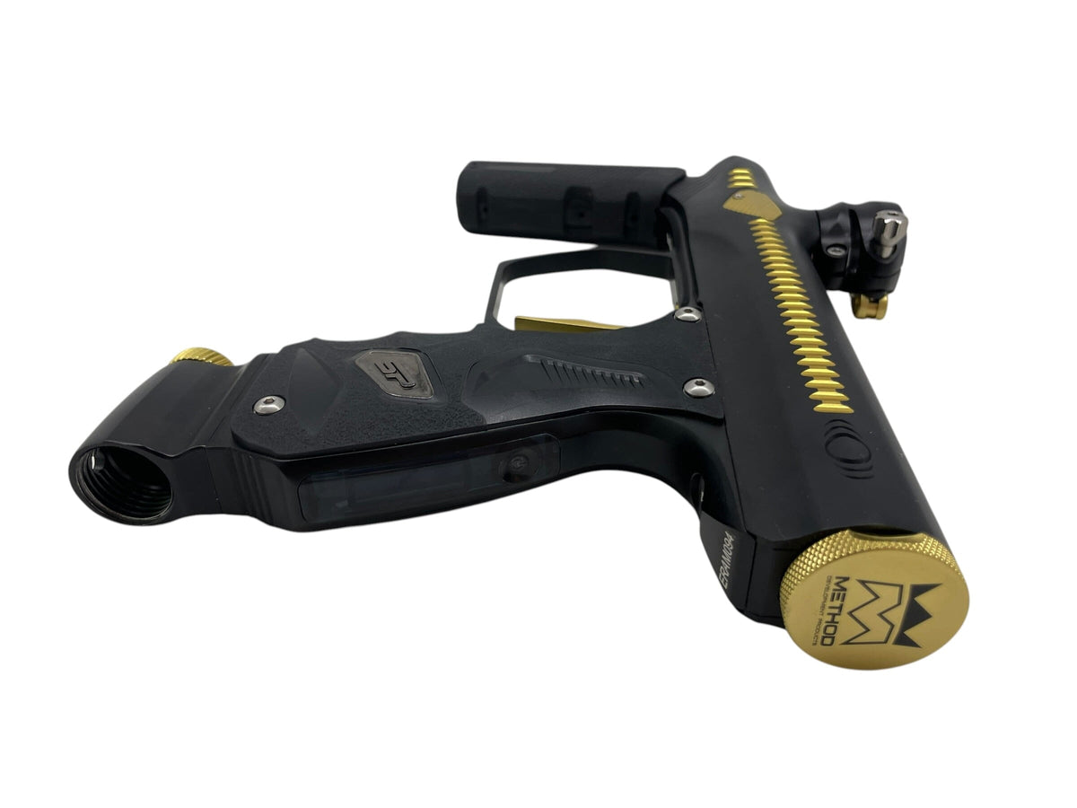 Used Method SP Shocker Era Black/Gold Paintball Gun Paintball Gun from CPXBrosPaintball Buy/Sell/Trade Paintball Markers, New Paintball Guns, Paintball Hoppers, Paintball Masks, and Hormesis Headbands