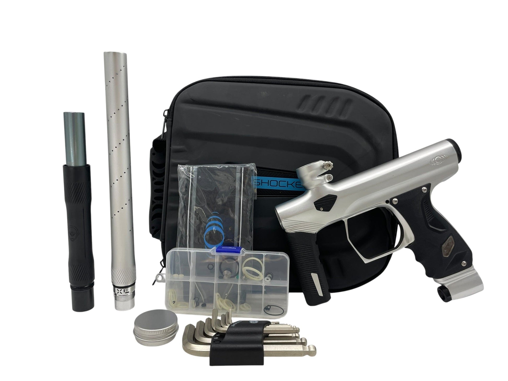 Used MINT Shocker Era Paintball Gun Silver Paintball Gun from CPXBrosPaintball Buy/Sell/Trade Paintball Markers, New Paintball Guns, Paintball Hoppers, Paintball Masks, and Hormesis Headbands