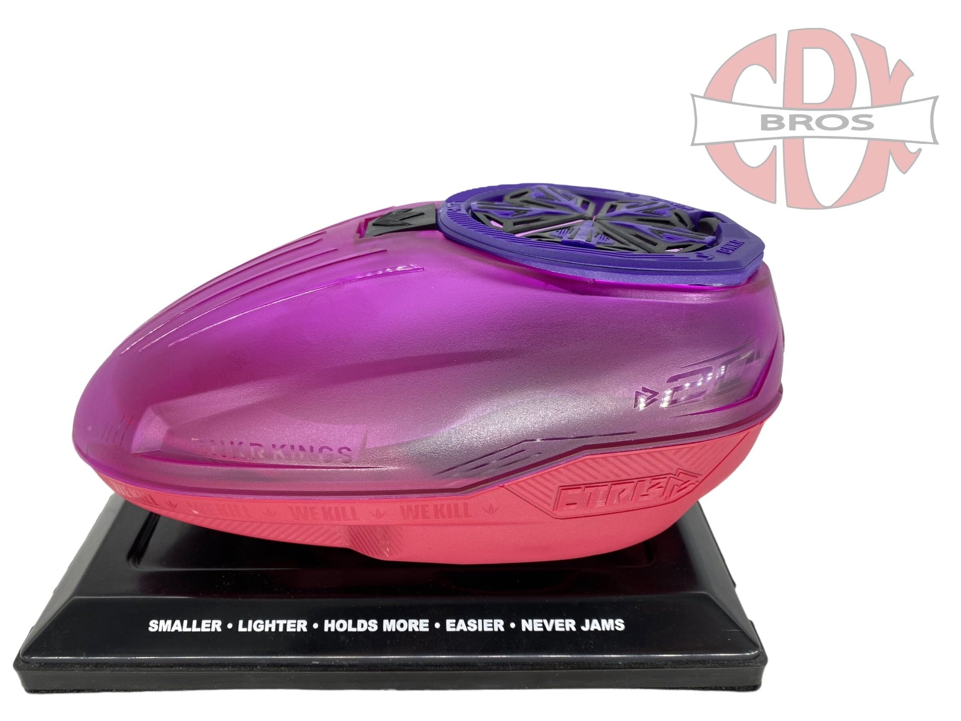 Used NEW Bunkerkings CTRL2 Loader - Crystal Purple / Red Paintball Gun from CPXBrosPaintball Buy/Sell/Trade Paintball Markers, New Paintball Guns, Paintball Hoppers, Paintball Masks, and Hormesis Headbands