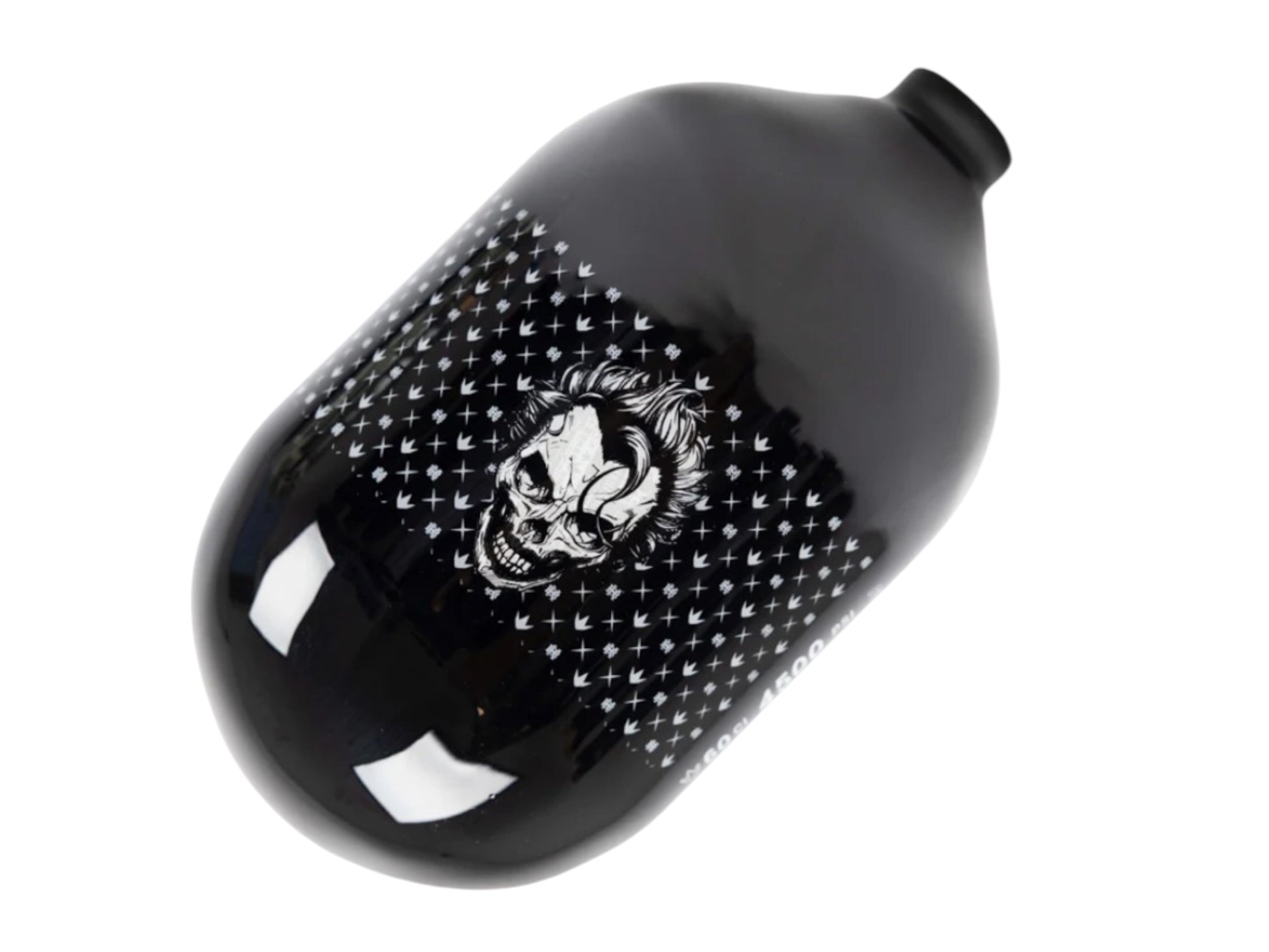 Used NEW Bunkerkings FN Lite Air Bottle Only - 60ci 4500psi - Black Joker Skull Paintball Gun from CPXBrosPaintball Buy/Sell/Trade Paintball Markers, New Paintball Guns, Paintball Hoppers, Paintball Masks, and Hormesis Headbands