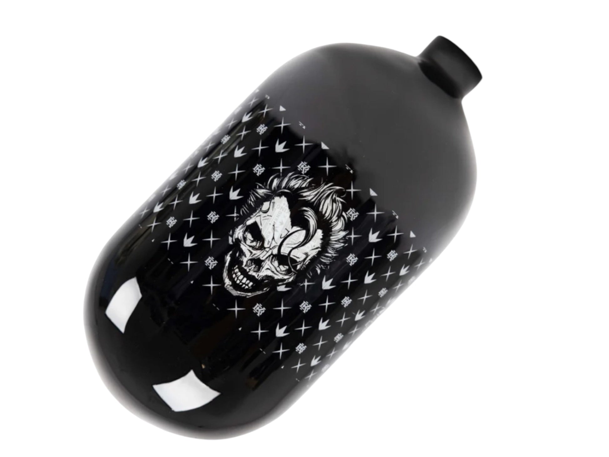 Used NEW Bunkerkings FN Lite Air Bottle Only - 70ci 4500psi - Black Joker Skull Paintball Gun from CPXBrosPaintball Buy/Sell/Trade Paintball Markers, New Paintball Guns, Paintball Hoppers, Paintball Masks, and Hormesis Headbands