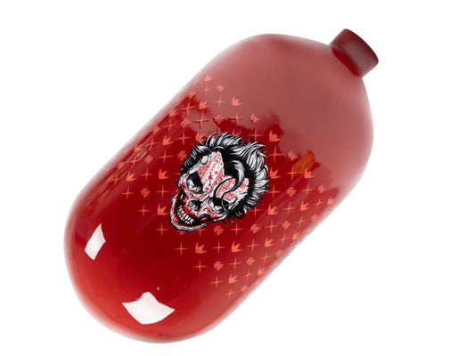 Used NEW Bunkerkings FN Lite Air Bottle Only - 70ci 4500psi - Red Joker Skull Paintball Gun from CPXBrosPaintball Buy/Sell/Trade Paintball Markers, New Paintball Guns, Paintball Hoppers, Paintball Masks, and Hormesis Headbands