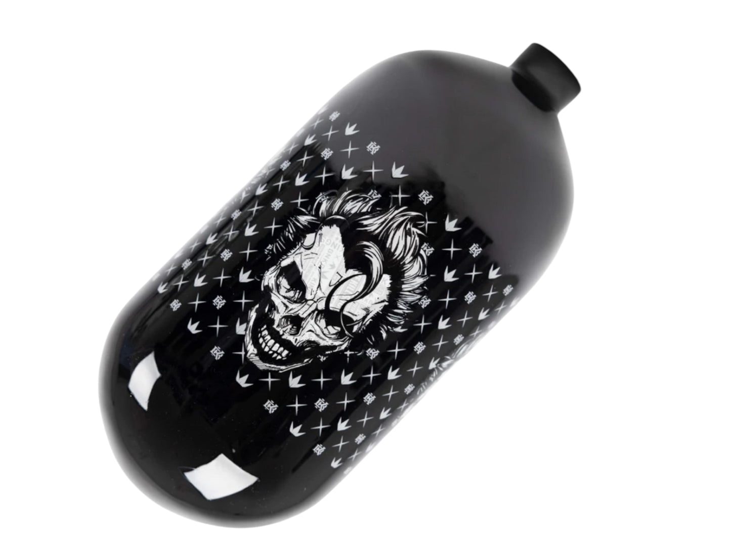 Used NEW Bunkerkings FN Lite Air Bottle Only - 80ci 4500psi - Black Joker Skull Paintball Gun from CPXBrosPaintball Buy/Sell/Trade Paintball Markers, New Paintball Guns, Paintball Hoppers, Paintball Masks, and Hormesis Headbands