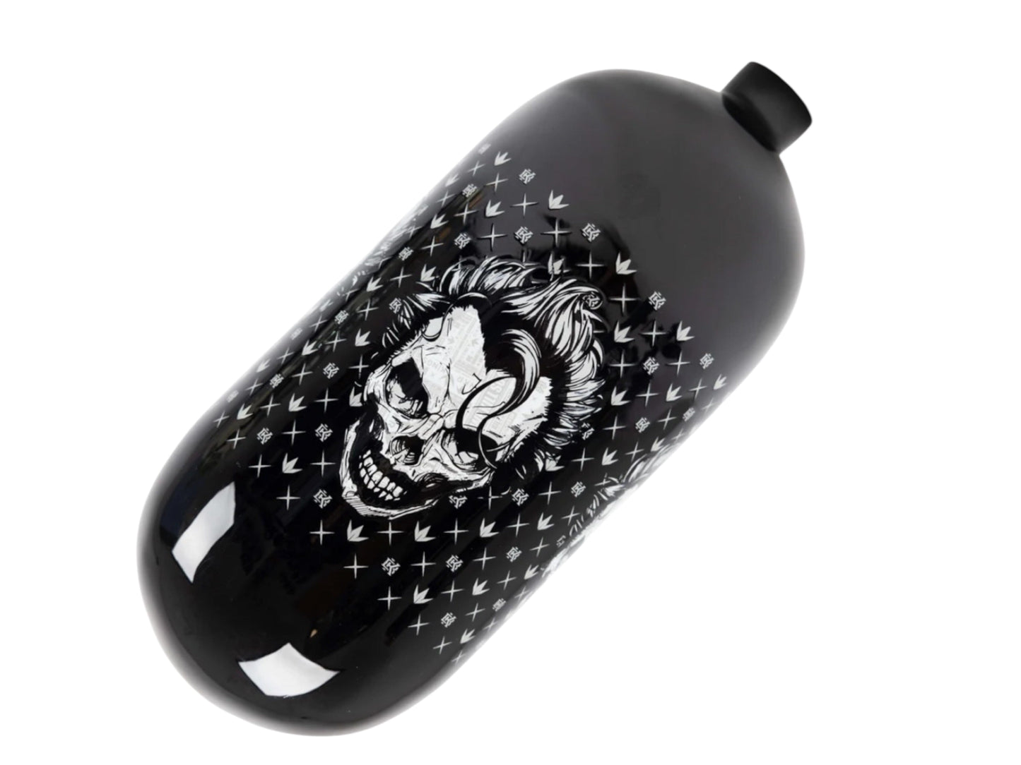 Used NEW Bunkerkings FN Lite Air Bottle Only - 90ci 4500psi - Black Joker Skull Paintball Gun from CPXBrosPaintball Buy/Sell/Trade Paintball Markers, New Paintball Guns, Paintball Hoppers, Paintball Masks, and Hormesis Headbands