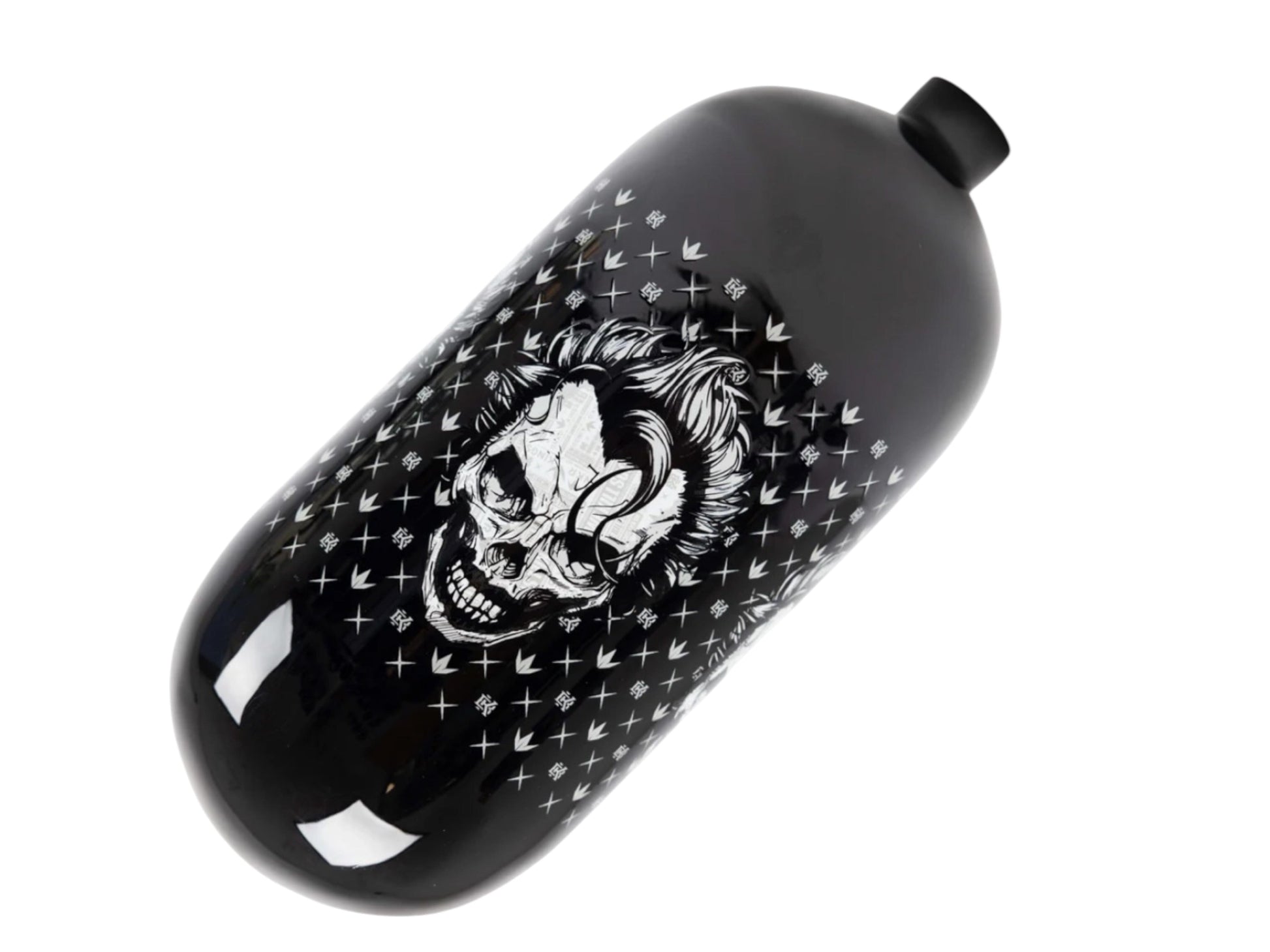 Used NEW Bunkerkings FN Lite Air Bottle Only - 90ci 4500psi - Black Joker Skull Paintball Gun from CPXBrosPaintball Buy/Sell/Trade Paintball Markers, New Paintball Guns, Paintball Hoppers, Paintball Masks, and Hormesis Headbands