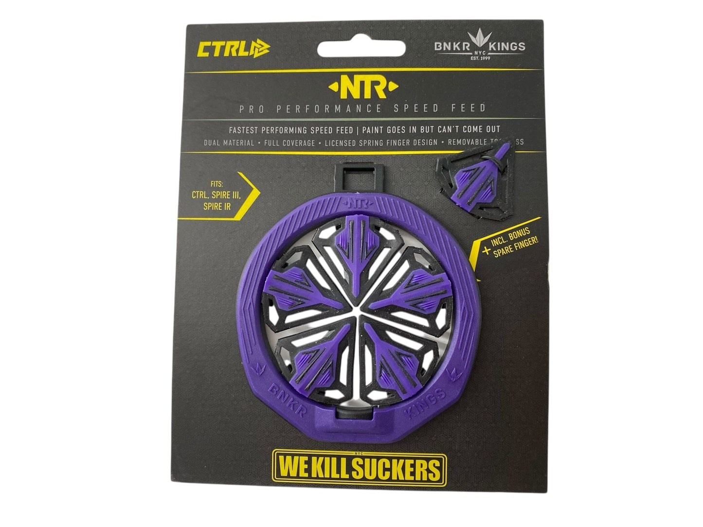 Used New Bunkerkings NTR Speed Feed - CTRL/Spire III/IR/280 - Purple Paintball Gun from CPXBrosPaintball Buy/Sell/Trade Paintball Markers, New Paintball Guns, Paintball Hoppers, Paintball Masks, and Hormesis Headbands