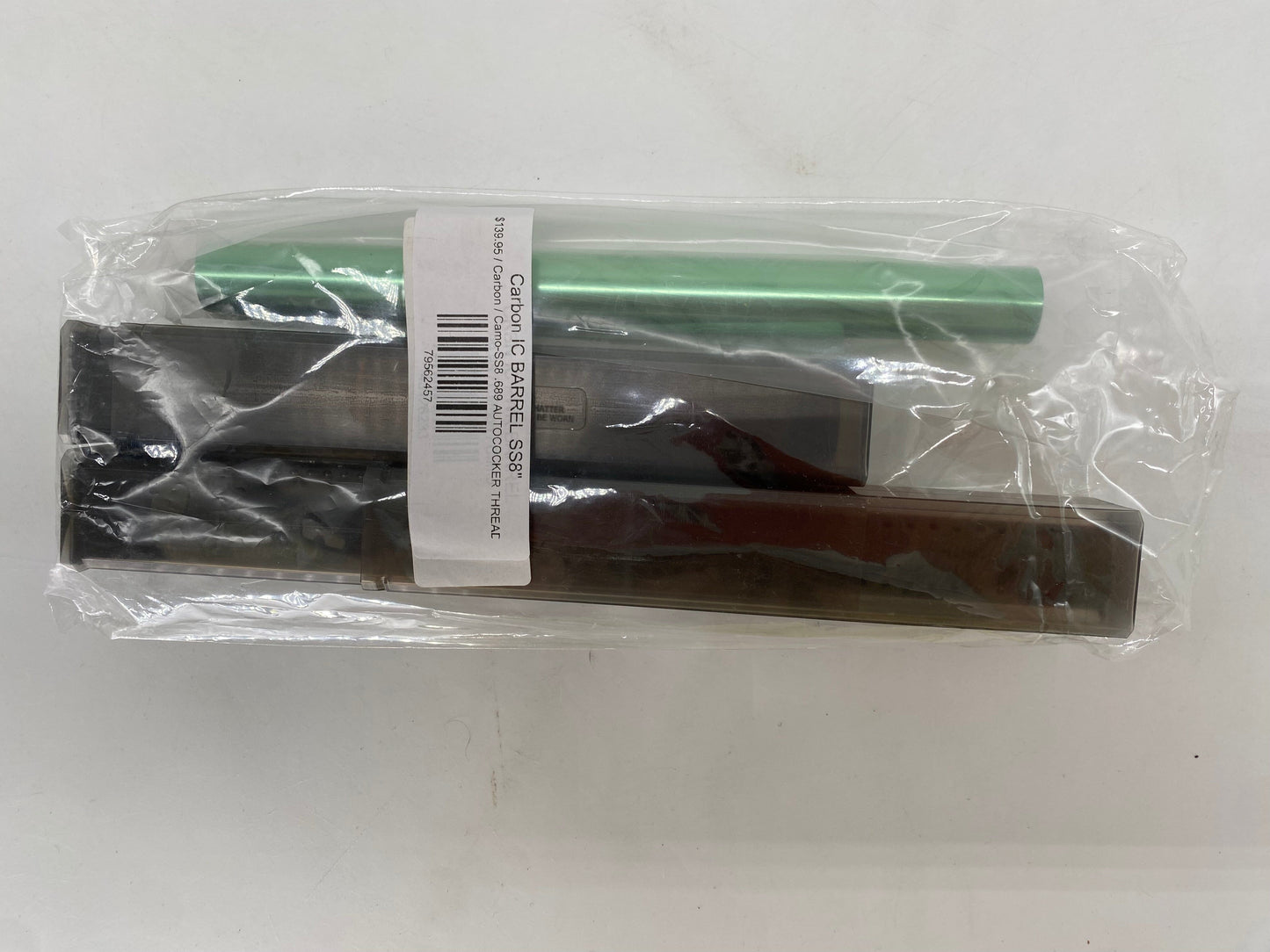 Used NEW CRBN IC Barrel SS8" - Autococker Threads- Camo (.689 insert) Paintball Gun from CPXBrosPaintball Buy/Sell/Trade Paintball Markers, New Paintball Guns, Paintball Hoppers, Paintball Masks, and Hormesis Headbands