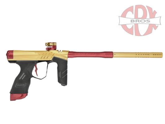 Used NEW Dye DSR+ Icon Paintball Gun - Gold/Red Paintball Gun from CPXBrosPaintball Buy/Sell/Trade Paintball Markers, New Paintball Guns, Paintball Hoppers, Paintball Masks, and Hormesis Headbands