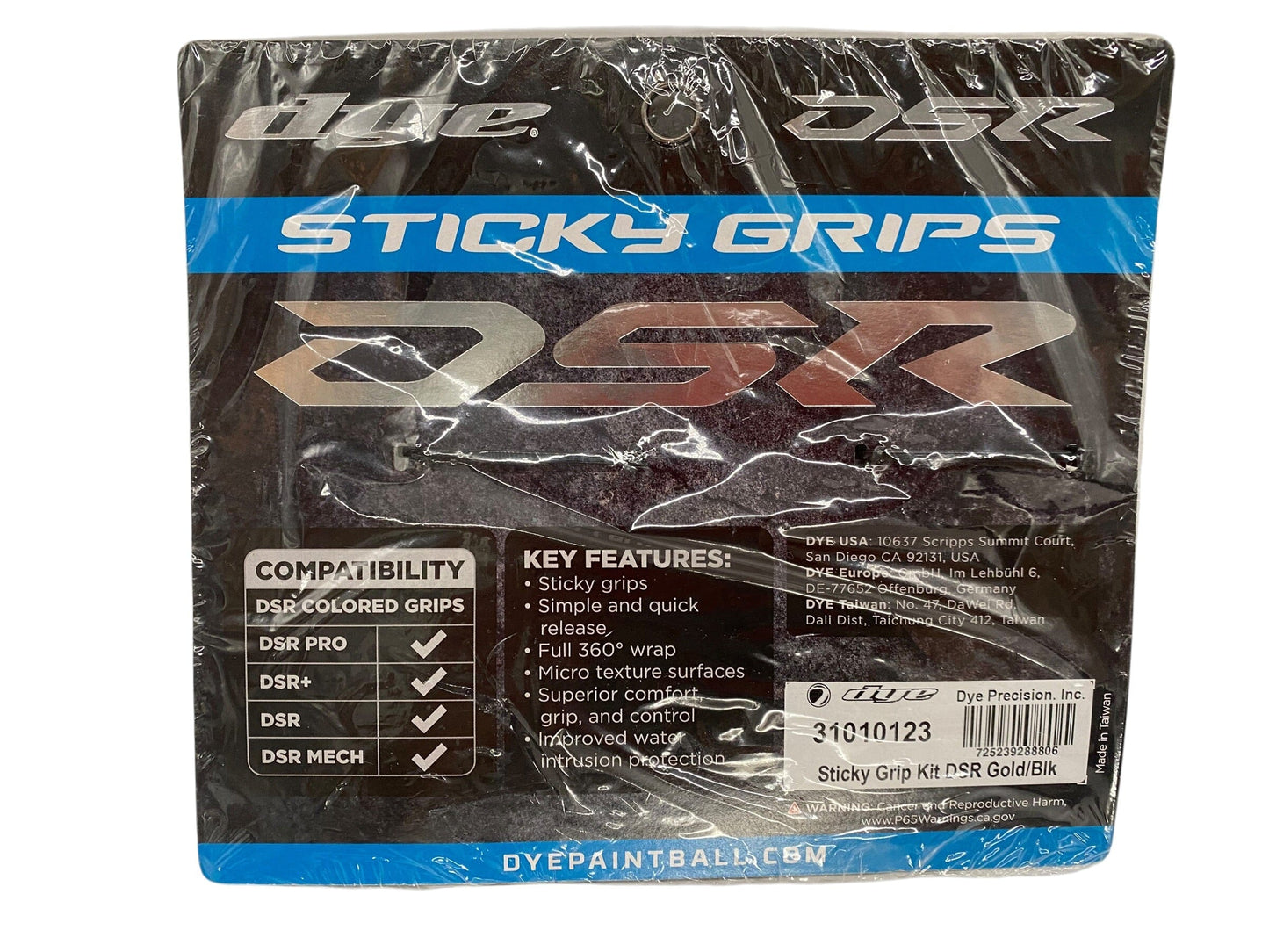 Used NEW Dye DSR/DSR+/DSR Pro Sticky Grip Kit - Gold / Black Paintball Gun from CPXBrosPaintball Buy/Sell/Trade Paintball Markers, New Paintball Guns, Paintball Hoppers, Paintball Masks, and Hormesis Headbands