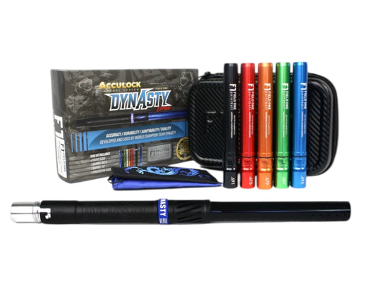 Used NEW DYNASTY ACCULOCK BARREL KIT- COCKER/ FORCE THREADS Black/ Gloss Black Paintball Gun from CPXBrosPaintball Buy/Sell/Trade Paintball Markers, New Paintball Guns, Paintball Hoppers, Paintball Masks, and Hormesis Headbands