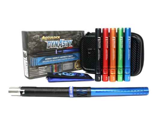 Used NEW DYNASTY ACCULOCK BARREL KIT- COCKER/ FORCE THREADS Black/ Gloss Blue Paintball Gun from CPXBrosPaintball Buy/Sell/Trade Paintball Markers, New Paintball Guns, Paintball Hoppers, Paintball Masks, and Hormesis Headbands