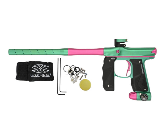 Used NEW Empire Mini GS Paintball Gun w/ 2 Piece Barrel - Dust Teal/Dust Hot Pink Paintball Gun from CPXBrosPaintball Buy/Sell/Trade Paintball Markers, New Paintball Guns, Paintball Hoppers, Paintball Masks, and Hormesis Headbands