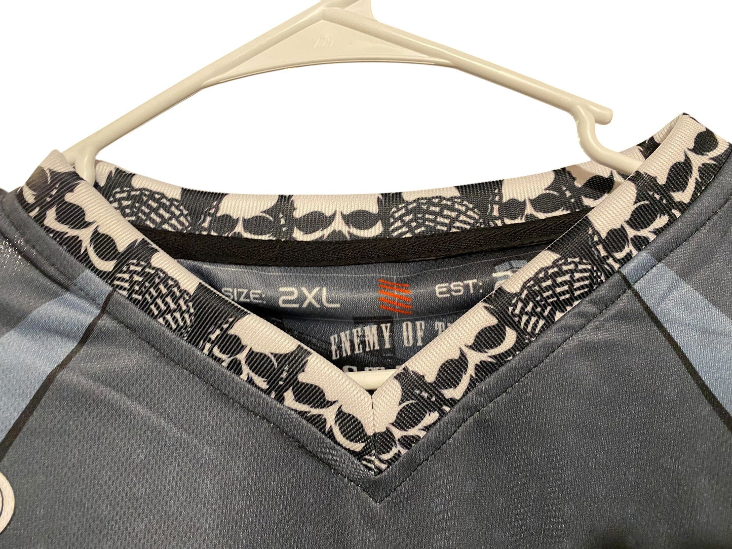 Used NEW ENEMY OF THE STATE Paintball Jersey STEP BROS : Size 2XL Paintball Gun from CPXBrosPaintball Buy/Sell/Trade Paintball Markers, New Paintball Guns, Paintball Hoppers, Paintball Masks, and Hormesis Headbands