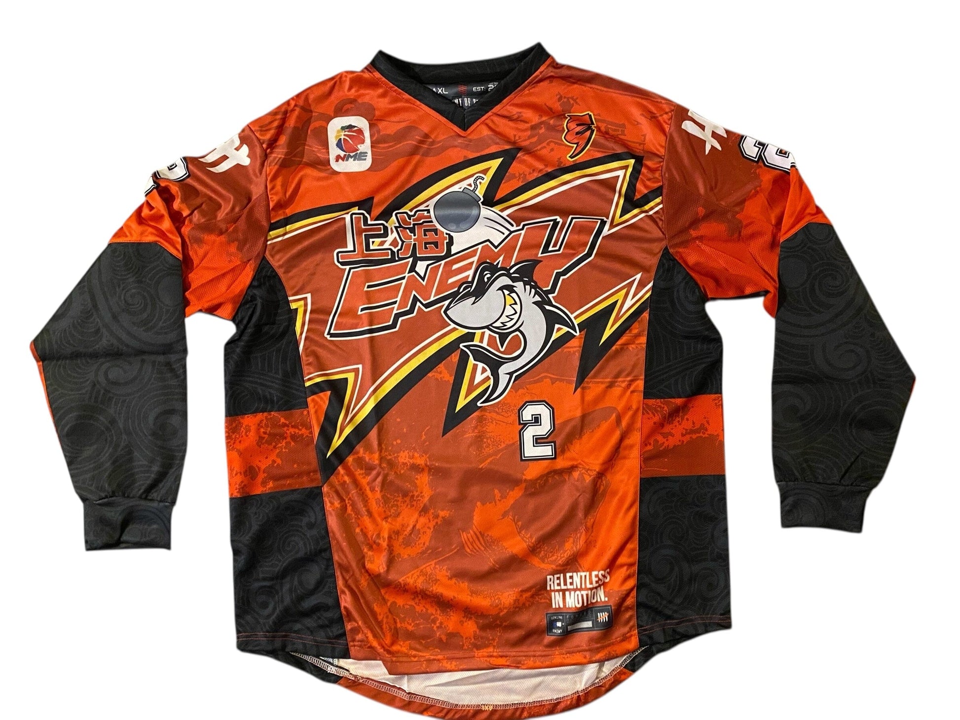 Used NEW ENEMY OF THE STATE “THE SHARKS” #2 Reinforced Jersey - Size XL Paintball Gun from CPXBrosPaintball Buy/Sell/Trade Paintball Markers, New Paintball Guns, Paintball Hoppers, Paintball Masks, and Hormesis Headbands