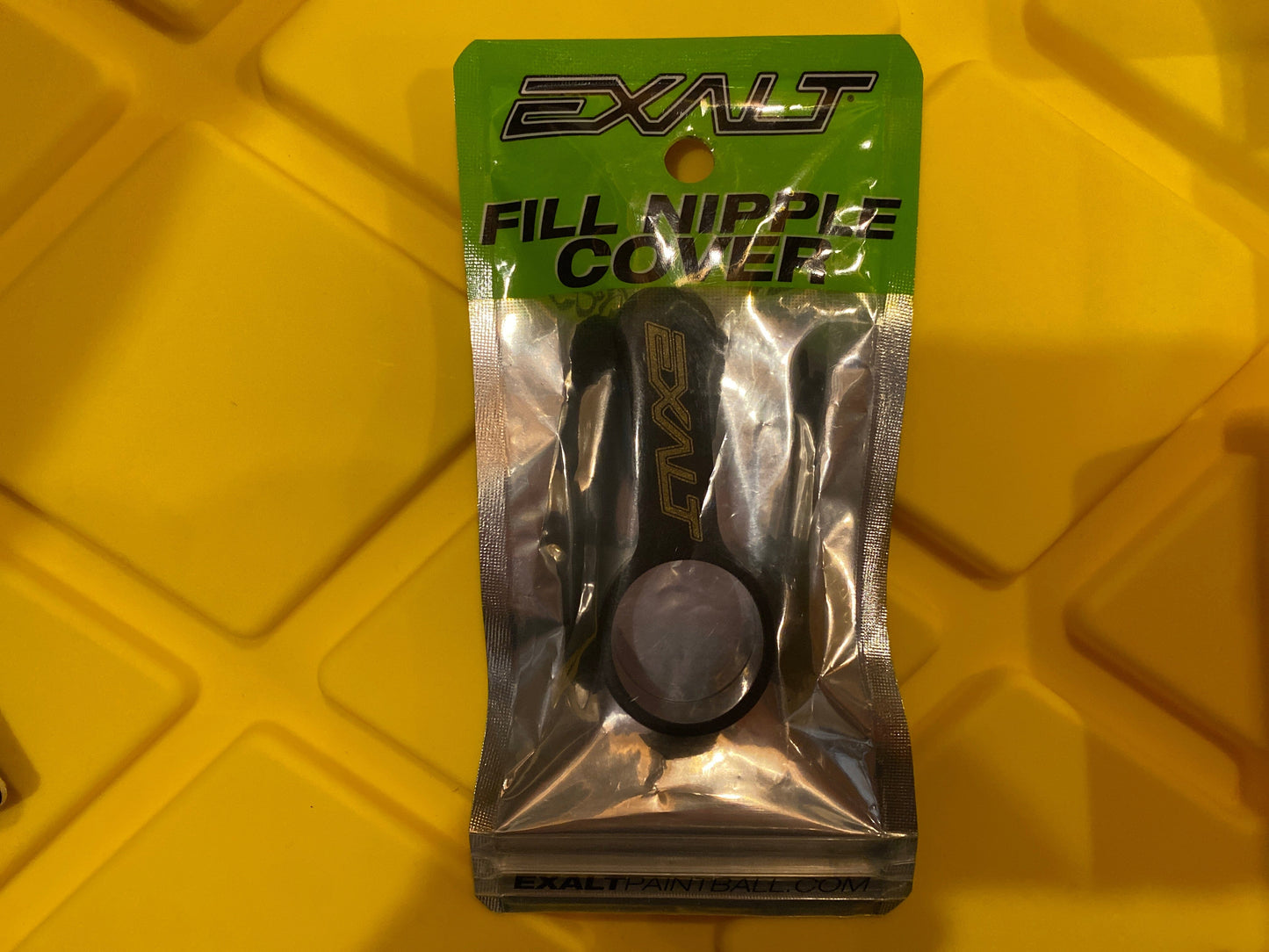 Used NEW Exalt Paintball Fill Nipple Cover Protective Gear For Paintball Regulator Black/Gold Paintball Gun from CPXBrosPaintball Buy/Sell/Trade Paintball Markers, New Paintball Guns, Paintball Hoppers, Paintball Masks, and Hormesis Headbands