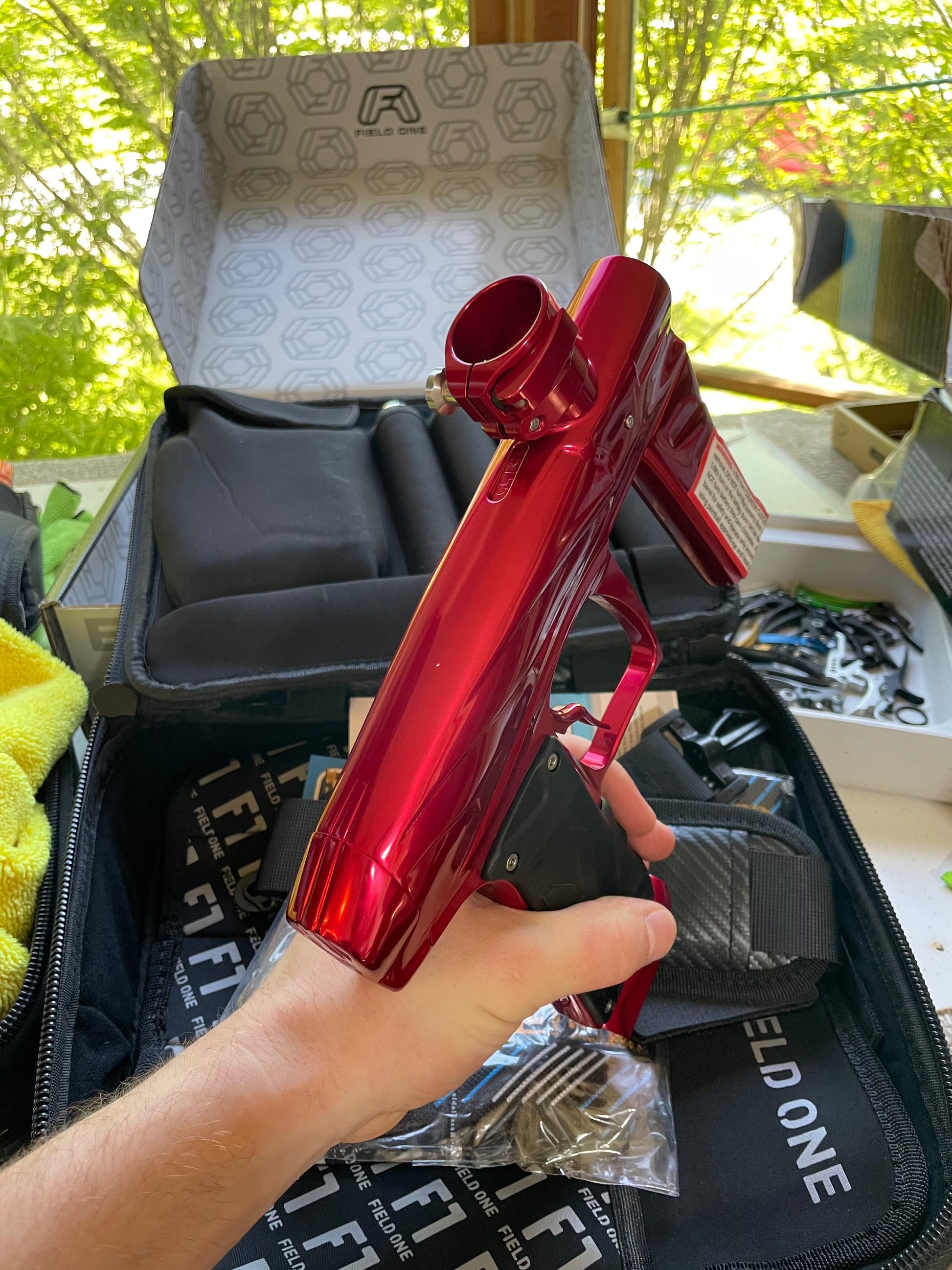 Used NEW Field One Force V2 Paintball Gun - Ruby Paintball Gun from CPXBrosPaintball Buy/Sell/Trade Paintball Markers, New Paintball Guns, Paintball Hoppers, Paintball Masks, and Hormesis Headbands