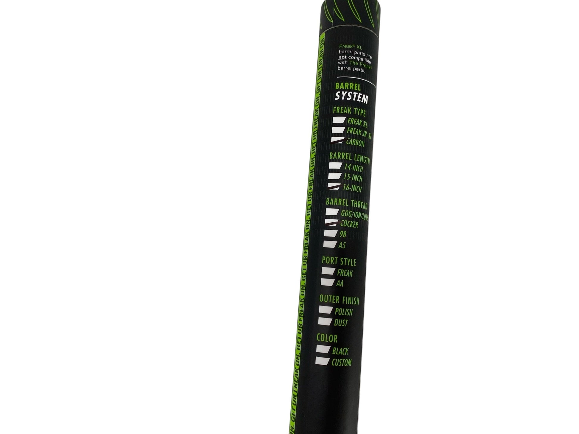 Used New Freak Carbon Fiber XL 16” Paintball Gun Barrel Autococker Threaded Paintball Gun from CPXBrosPaintball Buy/Sell/Trade Paintball Markers, New Paintball Guns, Paintball Hoppers, Paintball Masks, and Hormesis Headbands