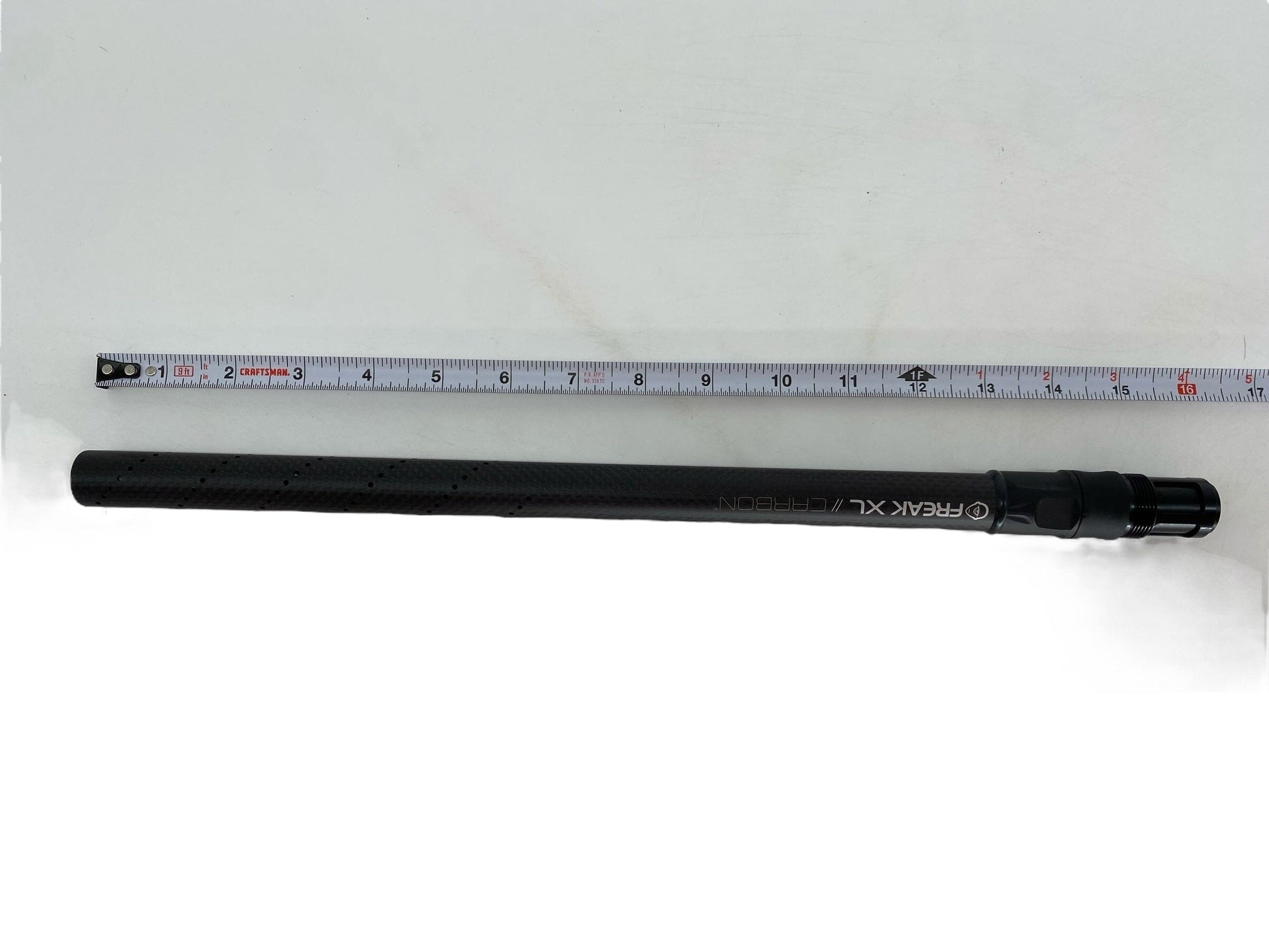 Used New Freak Carbon Fiber XL 16” Paintball Gun Barrel Autococker Threaded Paintball Gun from CPXBrosPaintball Buy/Sell/Trade Paintball Markers, New Paintball Guns, Paintball Hoppers, Paintball Masks, and Hormesis Headbands