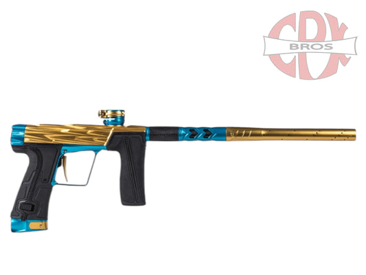 Used NEW HK Army Razr Geo R5 Paintball Gun by Planet Eclipse - Gold/Teal Paintball Gun from CPXBrosPaintball Buy/Sell/Trade Paintball Markers, New Paintball Guns, Paintball Hoppers, Paintball Masks, and Hormesis Headbands