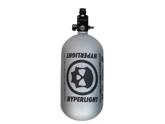 Used NEW HYPERLIGHT HOOK AIR SYSTEM - FROZEN MATTE - 80CI Silver/Black Paintball Gun from CPXBrosPaintball Buy/Sell/Trade Paintball Markers, New Paintball Guns, Paintball Hoppers, Paintball Masks, and Hormesis Headbands