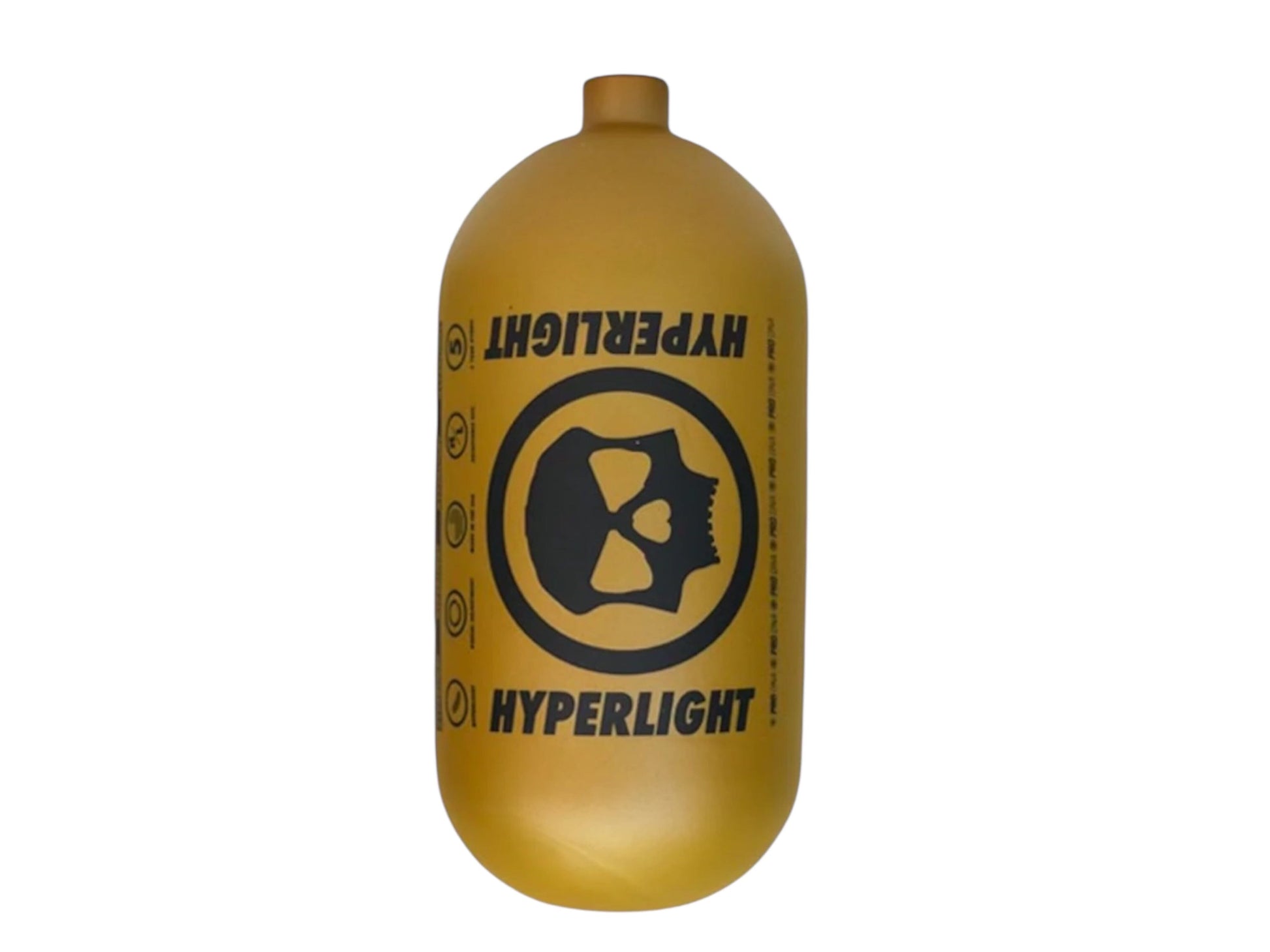 Used NEW INFAMOUS™ "FROZEN MATTE" HYPERLIGHT TANK 68CI BOTTLE ONLY GOLD/BLACK Paintball Gun from CPXBrosPaintball Buy/Sell/Trade Paintball Markers, New Paintball Guns, Paintball Hoppers, Paintball Masks, and Hormesis Headbands