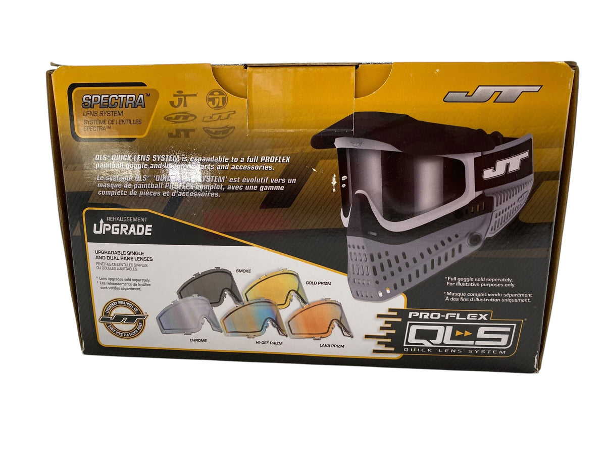 Used NEW JT ProFlex QLS Goggle Frame w/ Lens & Strap - Ice Clear Paintball Gun from CPXBrosPaintball Buy/Sell/Trade Paintball Markers, New Paintball Guns, Paintball Hoppers, Paintball Masks, and Hormesis Headbands