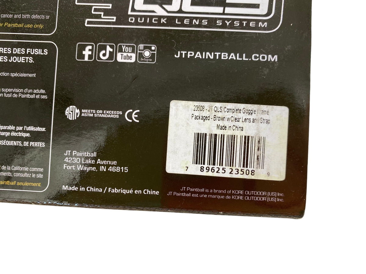 Used NEW JT QLS Goggle Frame w Lens and Strap Brown Ice Paintball Gun from CPXBrosPaintball Buy/Sell/Trade Paintball Markers, New Paintball Guns, Paintball Hoppers, Paintball Masks, and Hormesis Headbands