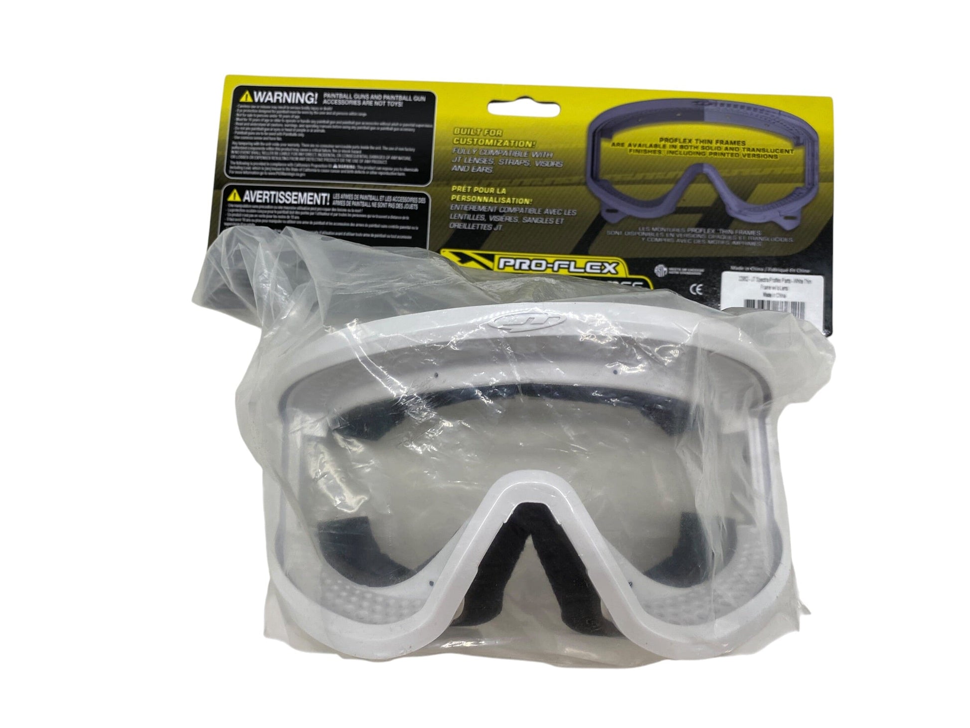 Used New JT THIN Proflex Frames - White w/o Lens Paintball Gun from CPXBrosPaintball Buy/Sell/Trade Paintball Markers, New Paintball Guns, Paintball Hoppers, Paintball Masks, and Hormesis Headbands