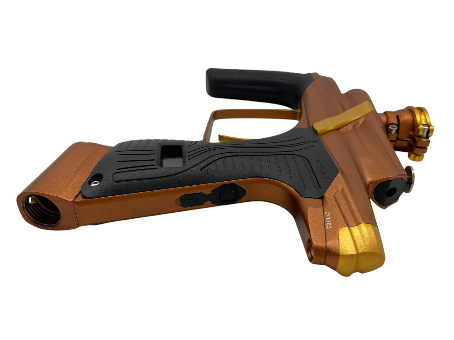 Used NEW Macdev Cyborg X Bronze/Gold Limited Edition Paintball Gun Paintball Gun from CPXBrosPaintball Buy/Sell/Trade Paintball Markers, New Paintball Guns, Paintball Hoppers, Paintball Masks, and Hormesis Headbands