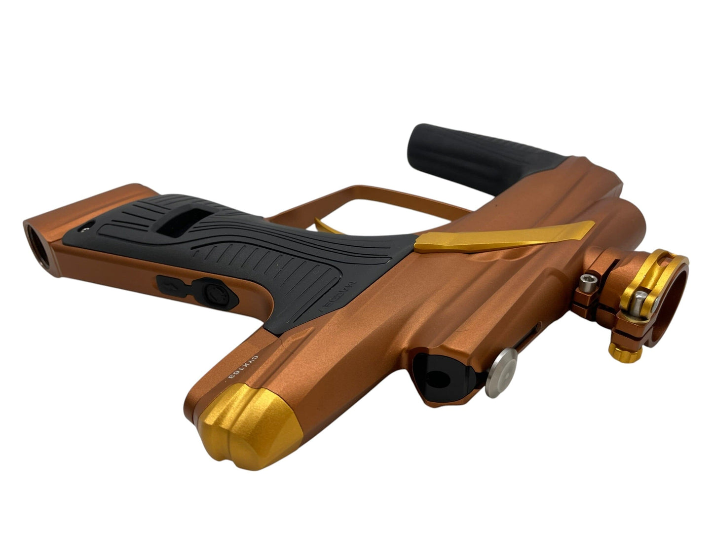 Used NEW Macdev Cyborg X Bronze/Gold Limited Edition Paintball Gun Paintball Gun from CPXBrosPaintball Buy/Sell/Trade Paintball Markers, New Paintball Guns, Paintball Hoppers, Paintball Masks, and Hormesis Headbands
