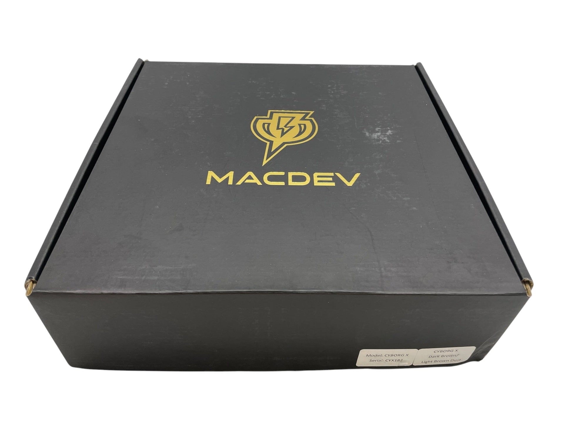 Used NEW Macdev Cyborg X Bronze/Gold Limited Edition Paintball Gun Paintball Gun from CPXBrosPaintball Buy/Sell/Trade Paintball Markers, New Paintball Guns, Paintball Hoppers, Paintball Masks, and Hormesis Headbands