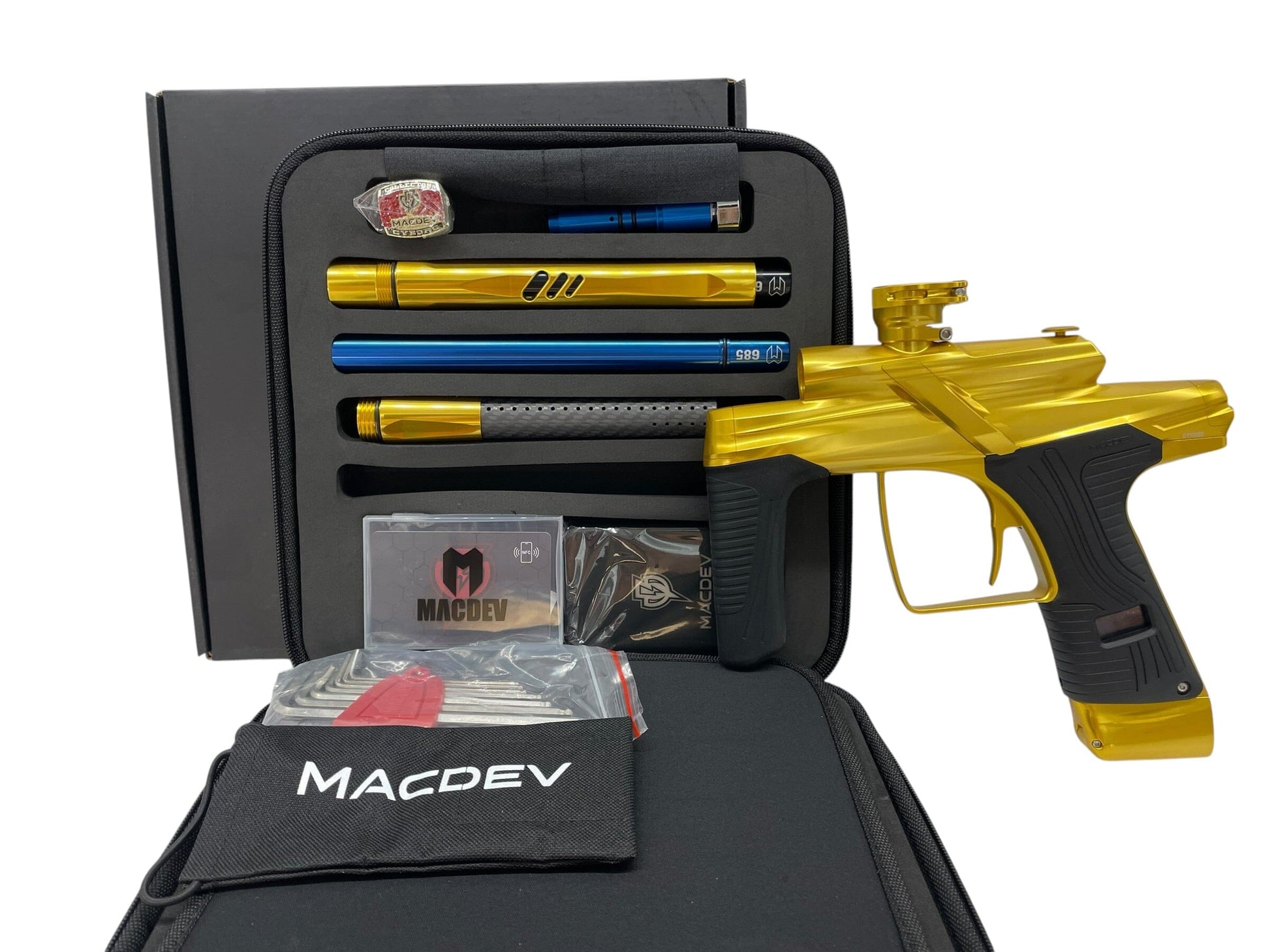 Used NEW Macdev Cyborg X Limited Edition Paintball Gun GOLD Paintball Gun from CPXBrosPaintball Buy/Sell/Trade Paintball Markers, New Paintball Guns, Paintball Hoppers, Paintball Masks, and Hormesis Headbands