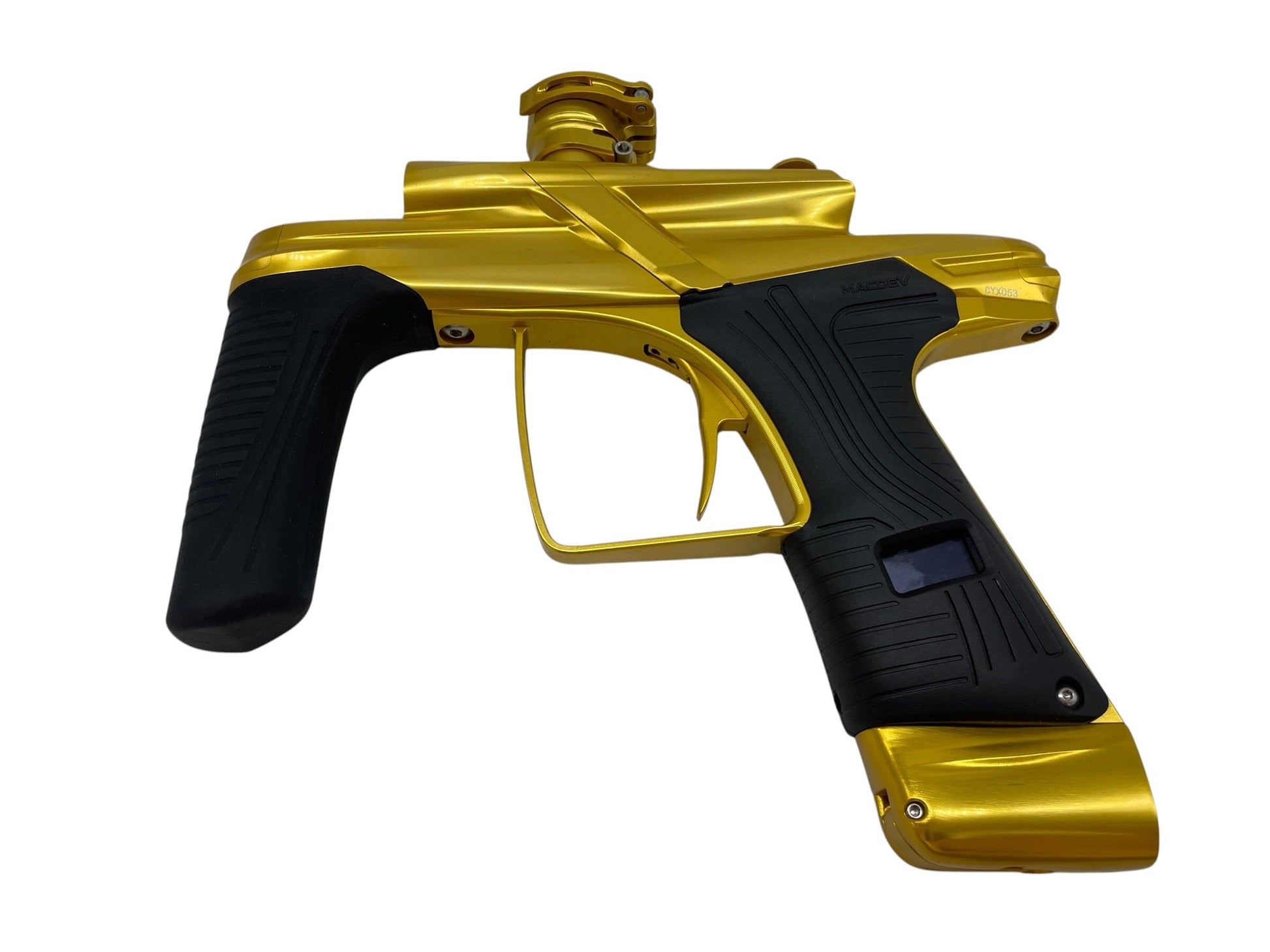 Used NEW Macdev Cyborg X Limited Edition Paintball Gun GOLD Paintball Gun from CPXBrosPaintball Buy/Sell/Trade Paintball Markers, New Paintball Guns, Paintball Hoppers, Paintball Masks, and Hormesis Headbands