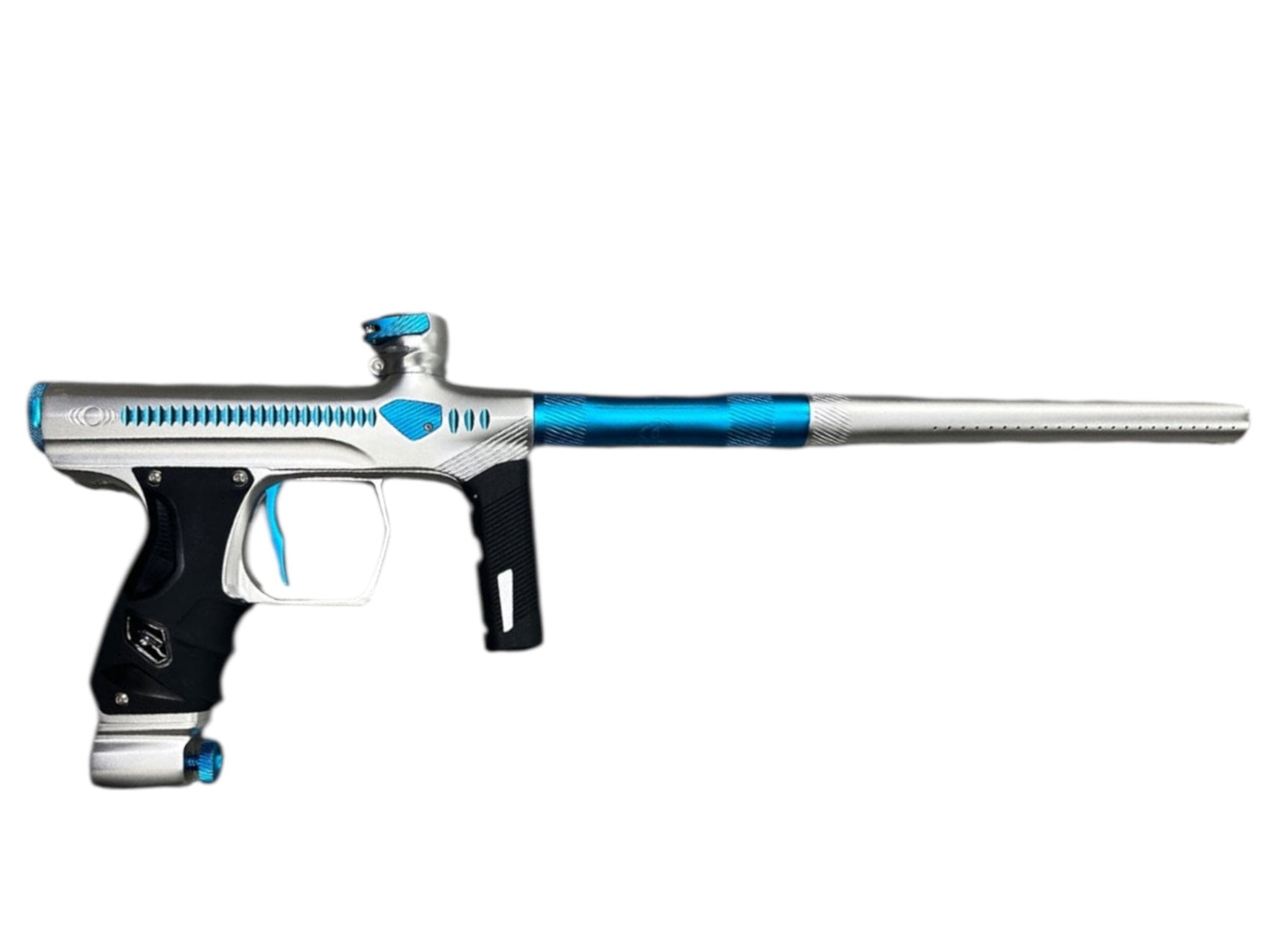 Used NEW Method SP Shocker Era Paintball Gun - Silver/Teal Paintball Gun from CPXBrosPaintball Buy/Sell/Trade Paintball Markers, New Paintball Guns, Paintball Hoppers, Paintball Masks, and Hormesis Headbands