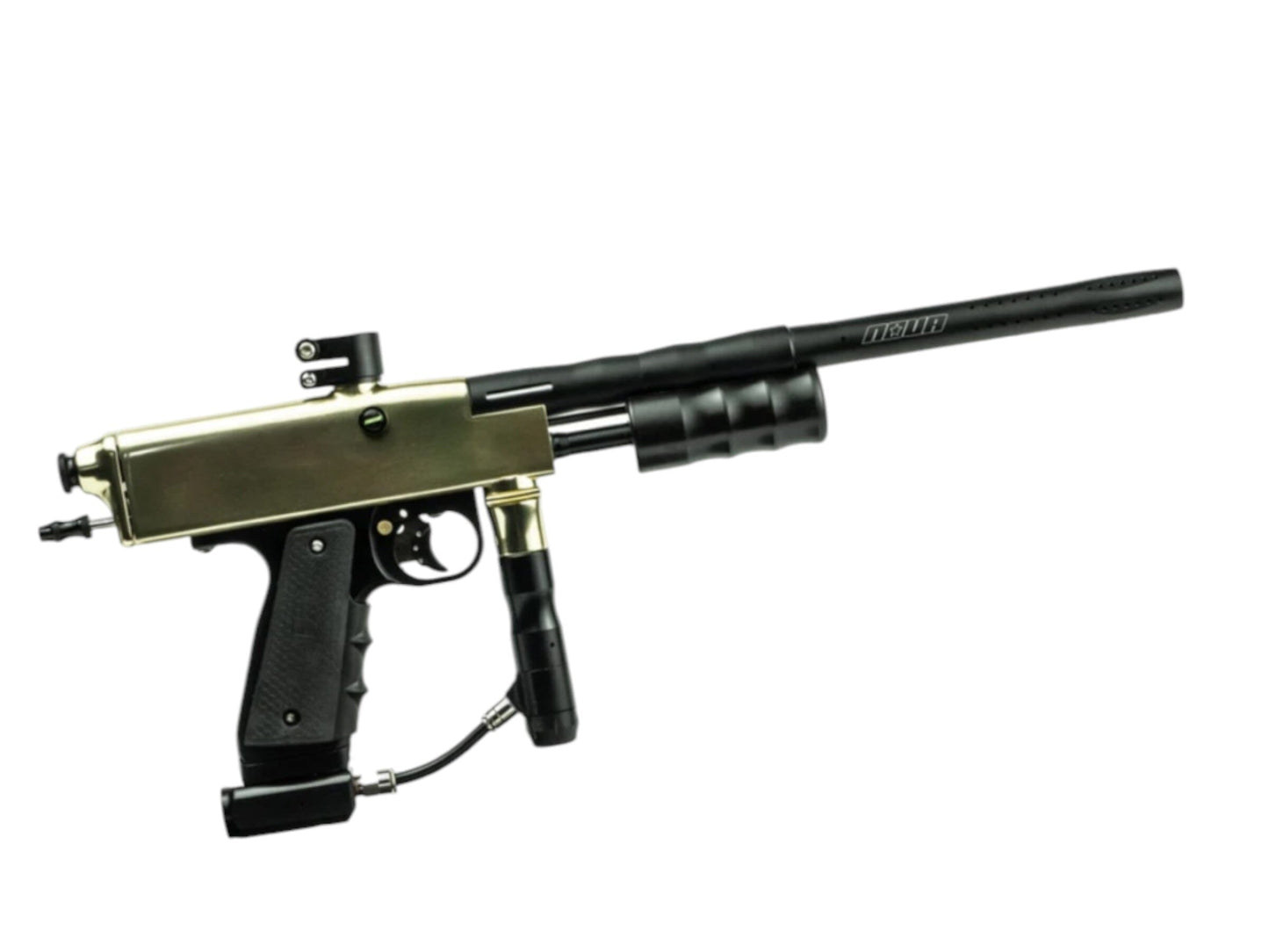 Used NEW Nova NX1 Sentinel Sniper Pump Single Finger Paintball Gun- Pink Gold Paintball Gun from CPXBrosPaintball Buy/Sell/Trade Paintball Markers, New Paintball Guns, Paintball Hoppers, Paintball Masks, and Hormesis Headbands