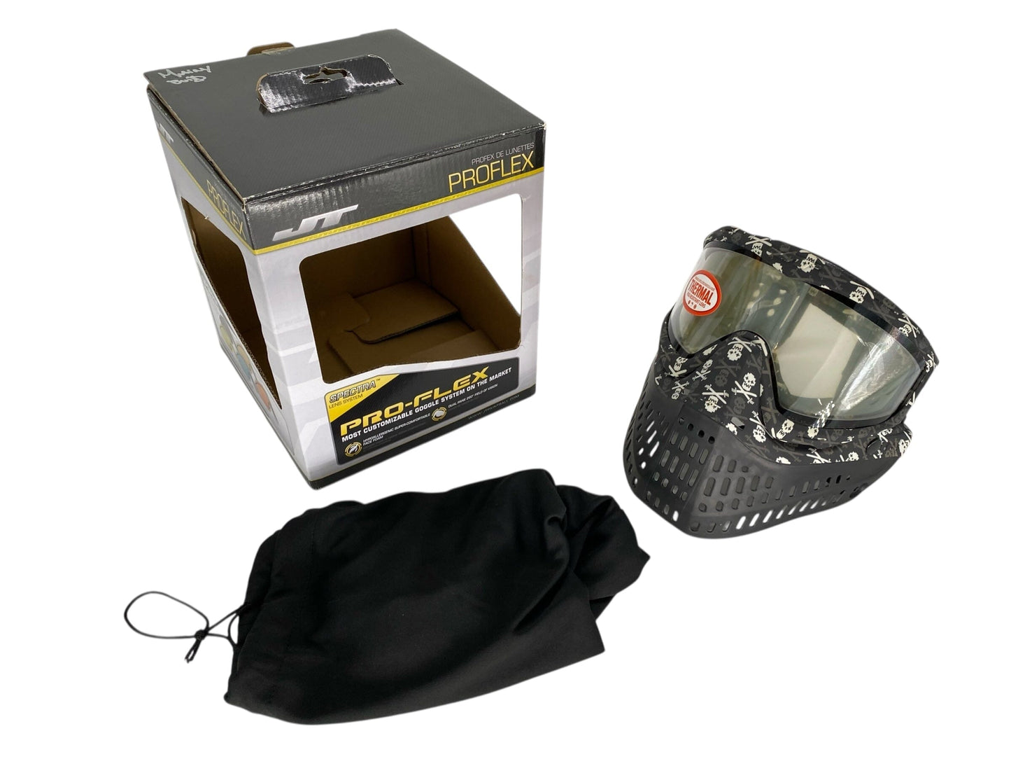 Used NEW Paintball Mask - JT Spectra Proflex SE Goggle Ice Series Clear w/ Chrome Thermal Lens Paintball Gun from CPXBrosPaintball Buy/Sell/Trade Paintball Markers, New Paintball Guns, Paintball Hoppers, Paintball Masks, and Hormesis Headbands
