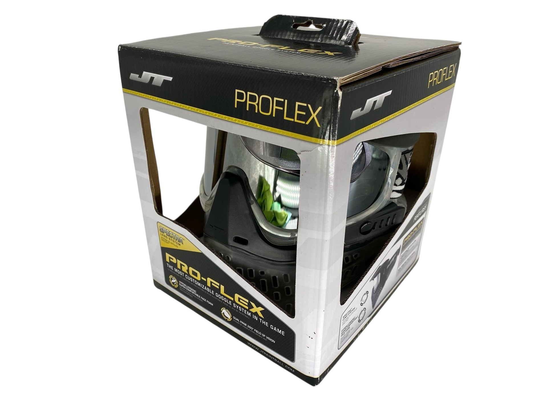 Used NEW Paintball Mask - JT Spectra Proflex SE Goggle Ice Series Clear w/ Chrome Thermal Lens Paintball Gun from CPXBrosPaintball Buy/Sell/Trade Paintball Markers, New Paintball Guns, Paintball Hoppers, Paintball Masks, and Hormesis Headbands