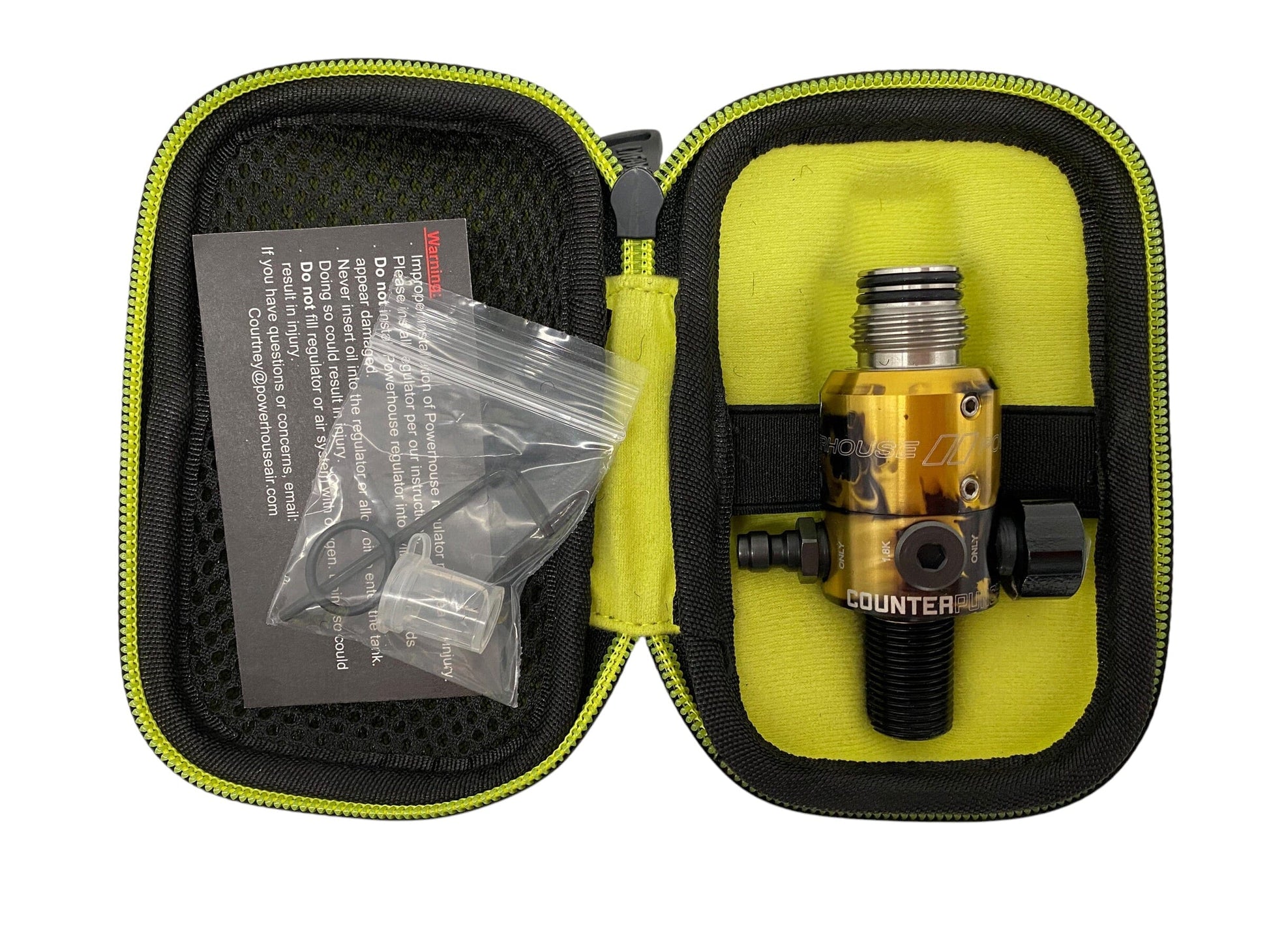 Used NEW Powerhouse Counterpunch Regulator Black/Gold Acid Paintball Gun from CPXBrosPaintball Buy/Sell/Trade Paintball Markers, New Paintball Guns, Paintball Hoppers, Paintball Masks, and Hormesis Headbands