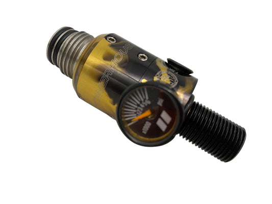Used NEW Powerhouse Counterpunch Regulator Black/Gold Acid Paintball Gun from CPXBrosPaintball Buy/Sell/Trade Paintball Markers, New Paintball Guns, Paintball Hoppers, Paintball Masks, and Hormesis Headbands