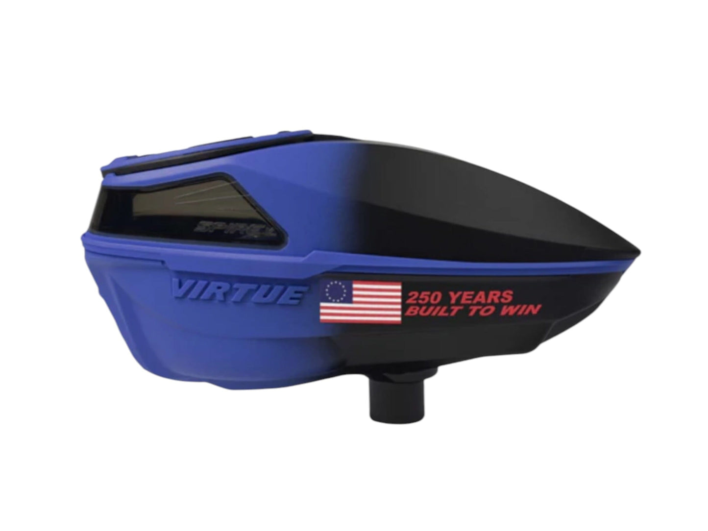 Used NEW Virtue Spire V Loader - Blue Fade America Edition - Donation Edition Paintball Gun from CPXBrosPaintball Buy/Sell/Trade Paintball Markers, New Paintball Guns, Paintball Hoppers, Paintball Masks, and Hormesis Headbands
