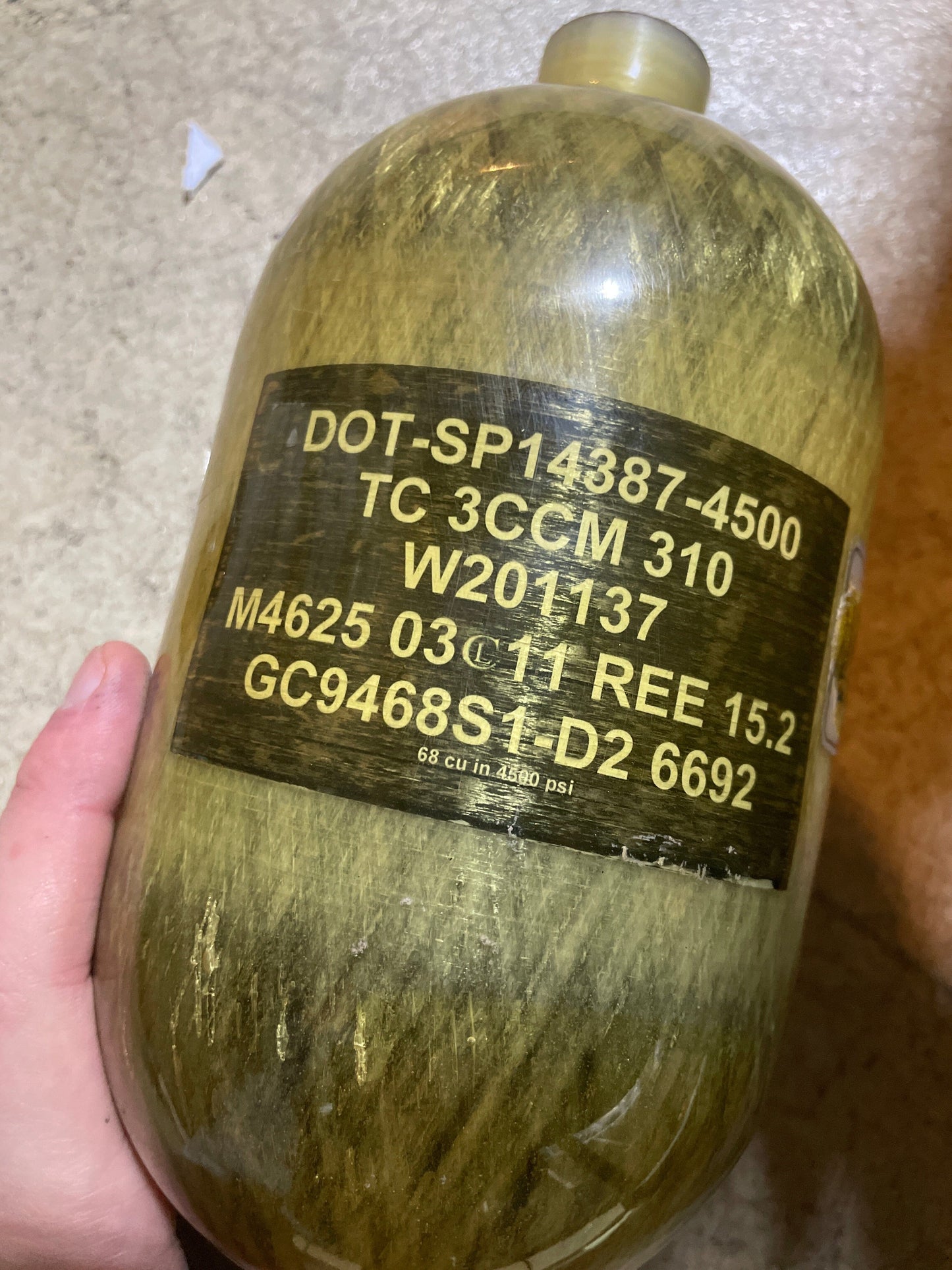 Used Ninja 68/4500 Paintball Tank( TANK ONLY ) (NO REG) EXPIRES SOON Paintball Gun from CPXBrosPaintball Buy/Sell/Trade Paintball Markers, New Paintball Guns, Paintball Hoppers, Paintball Masks, and Hormesis Headbands