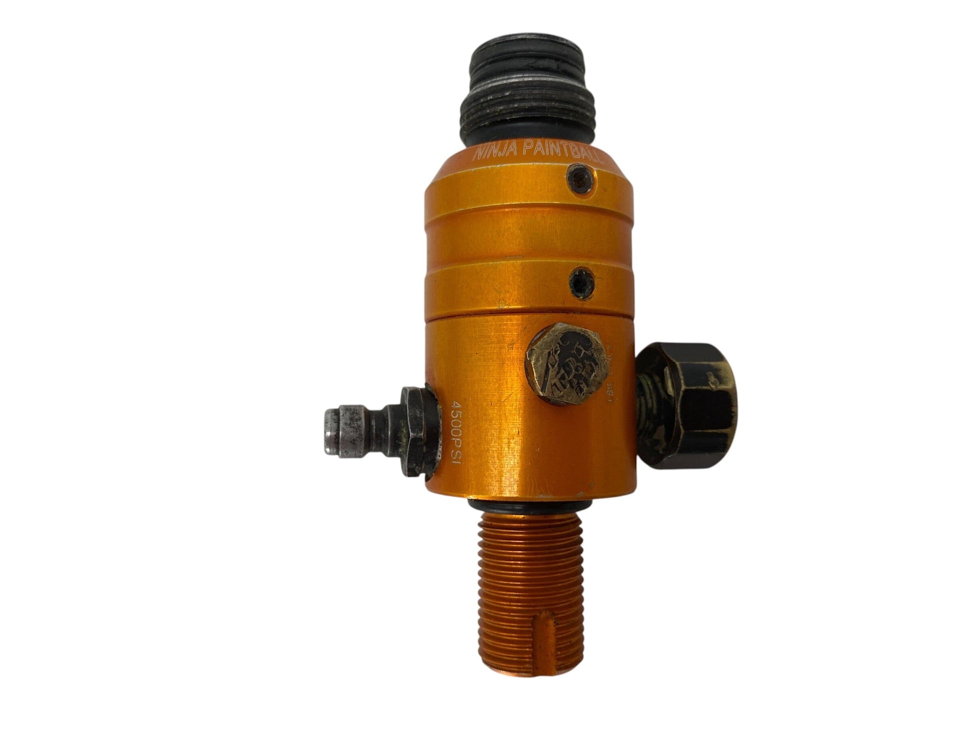 Used Ninja Pro V3 Adjustable Tank Regulator Orange Paintball Gun from CPXBrosPaintball Buy/Sell/Trade Paintball Markers, New Paintball Guns, Paintball Hoppers, Paintball Masks, and Hormesis Headbands